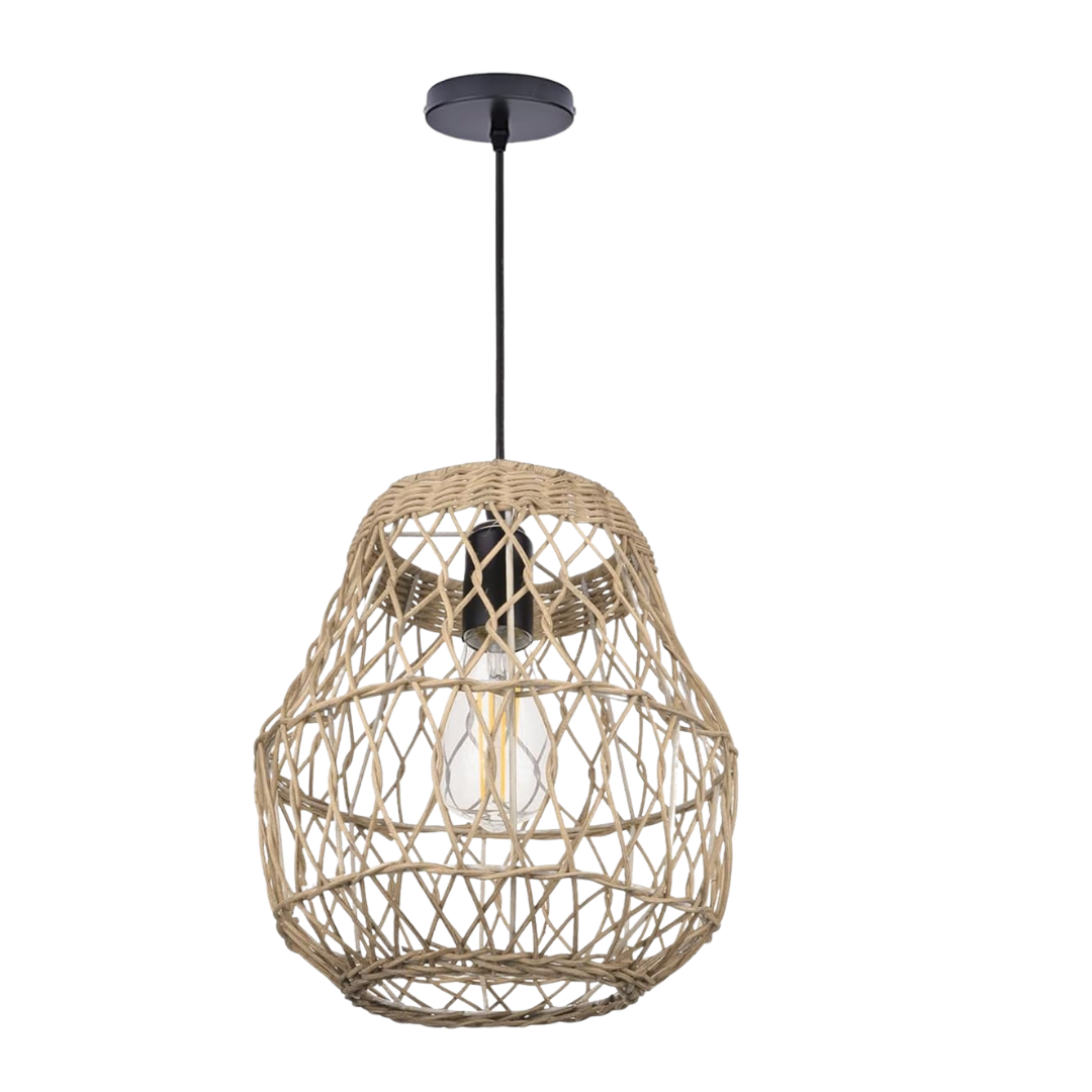 WalmHomie Rattan Pendant Ceiling Lamp