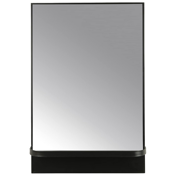 Creative Co-Op Modern Metal Framed Wall Mirror With Shelf