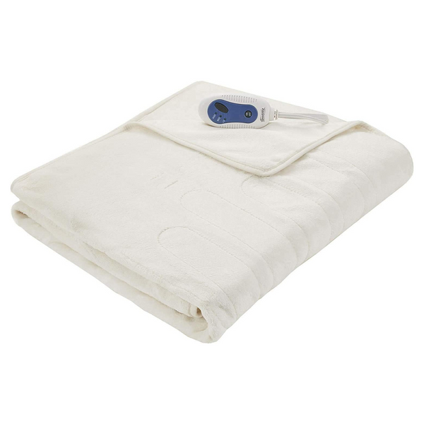 Beautyrest 50"x62" Plush Electric Heated Blanket W/ Foot Pocket & Auto Shutoff