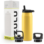 32-Oz Stainless Steel Vacuum Insulated Water Bottle W/ 3 Lids & Straw