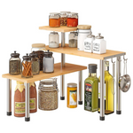 3-Tier L-Shape Countertop Organizer Corner Shelf