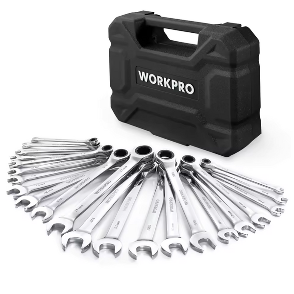 WORKPRO 22-Piece Ratcheting Combination Wrench Set