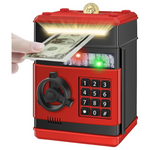 Electronic Cash Coin Money Saving Box (Red)