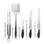 6-Piece BBQ Grilling Tool & Knife Set With Carrying Case