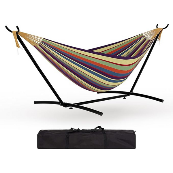Portable Outdoor Instant-Setup 2-Person Hammock W/Reinforced Steel Frame