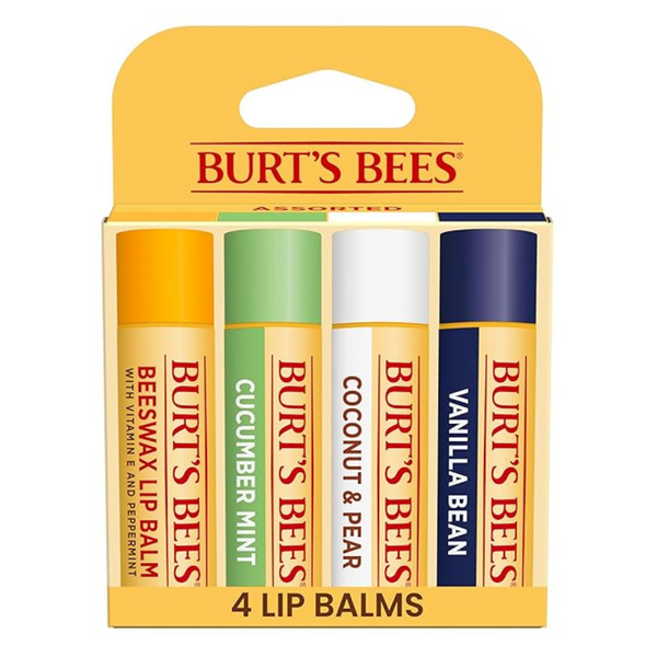 4-Pack Burt's Bees 100% Natural Moisturizing Lip Balm