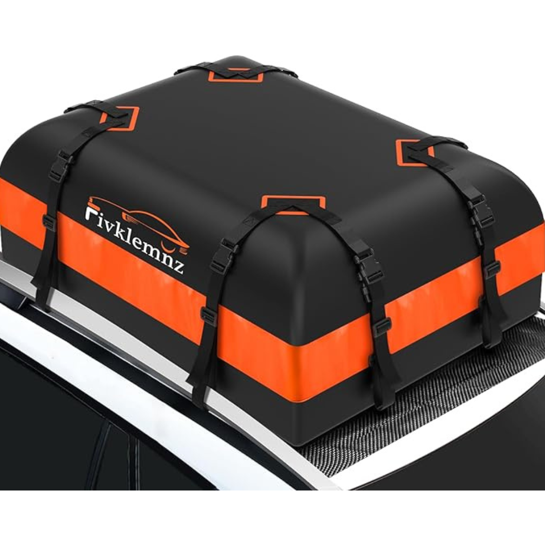 15 Cu Ft Waterproof Car Rooftop Cargo Carrier Bag With Mat, Straps & Hooks