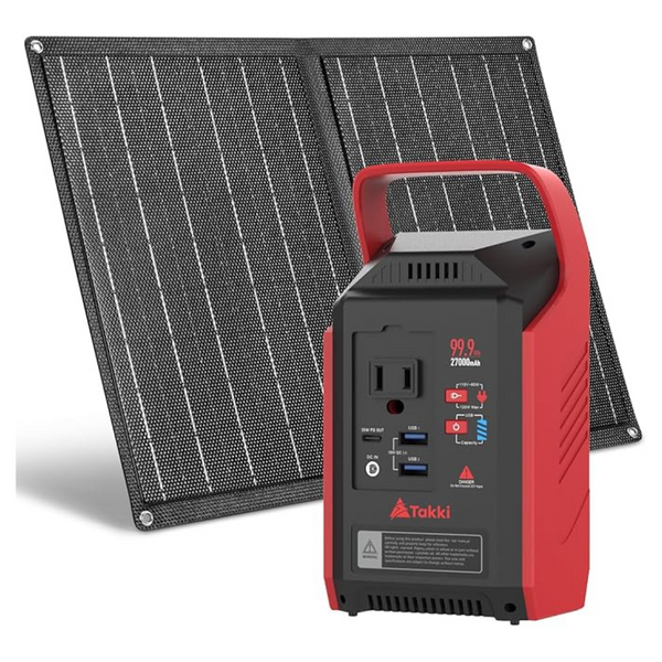 Takki 99Wh Solar Generator With 21W Solar Panels Set