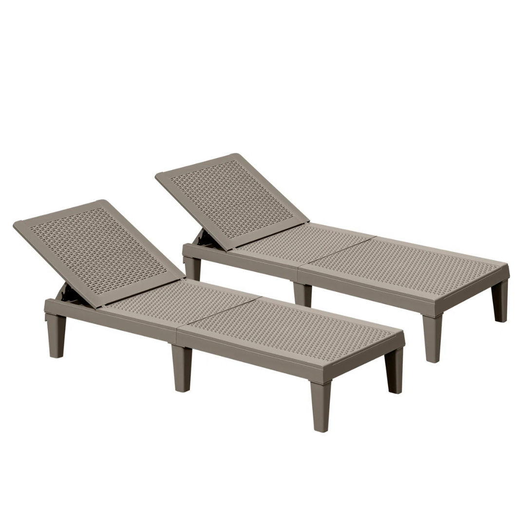 2-Pack Arlmont & Co. Outdoor Chaise Lounge Chairs