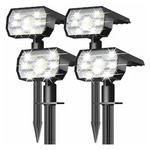 4-Pack IP68 Waterproof 56 LED Garden Spot Solar Lights