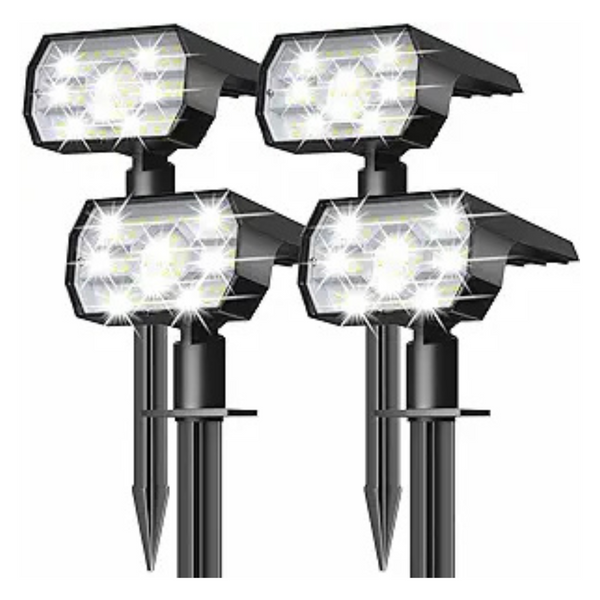 4-Pack IP68 Waterproof 56 LED Garden Spot Solar Lights