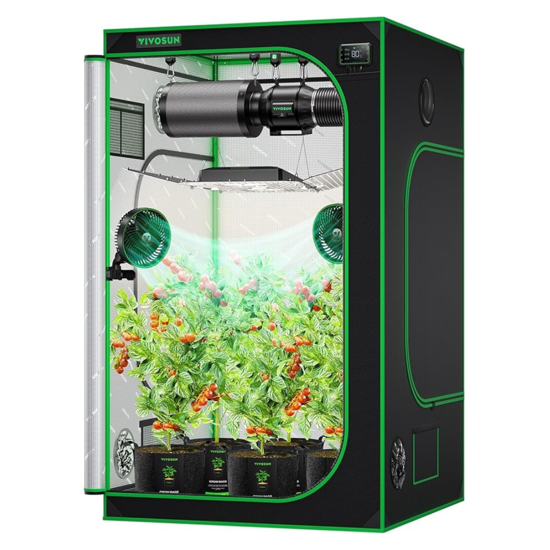Vivosun Mylar Hydroponic Grow Tent W/ Observation Window (48"x48"x80")