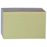300-Count 5" x 8" Amazon Basics Ruled Color Index Cards