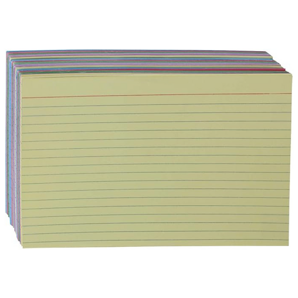 300-Count 5" x 8" Amazon Basics Ruled Color Index Cards