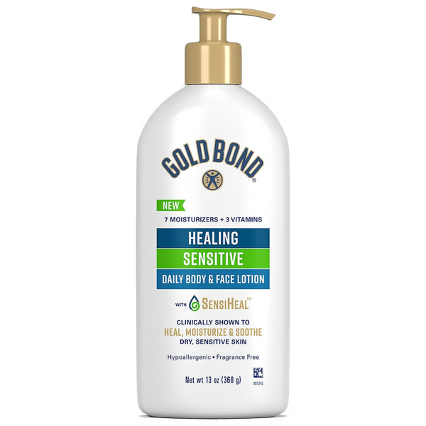 Gold Bond Healing Sensitive Daily Body & Face Lotion for Dry, Sensitive Skin (13 Oz.)