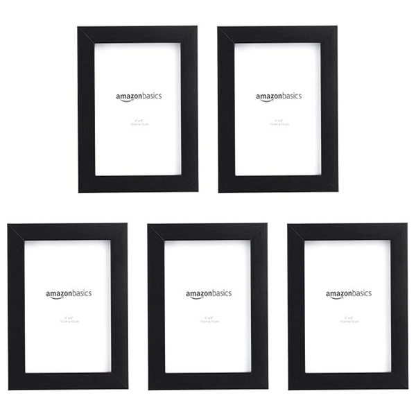 Amazon Basics Pack Of 5 Rectangular Photo Picture Frames