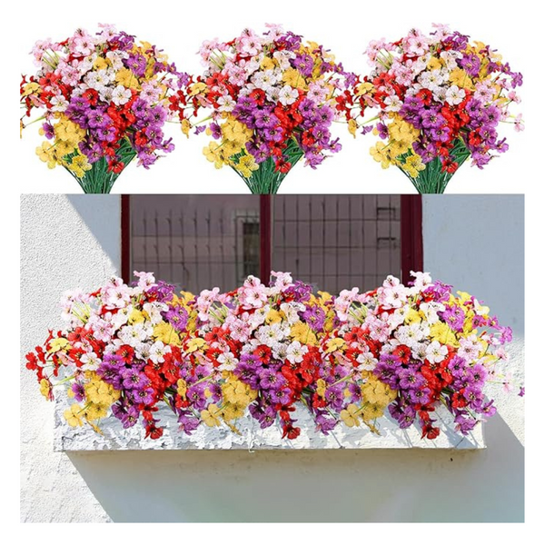 20 Bundle UV Resistant Artificial Outdoor Flowers