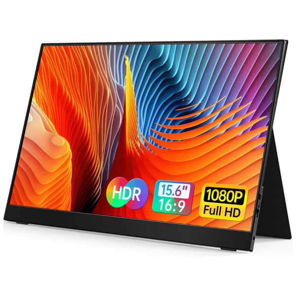 Vilva 15.6" 1080P IPS USB-C Portable Monitor With Cover & Speakers