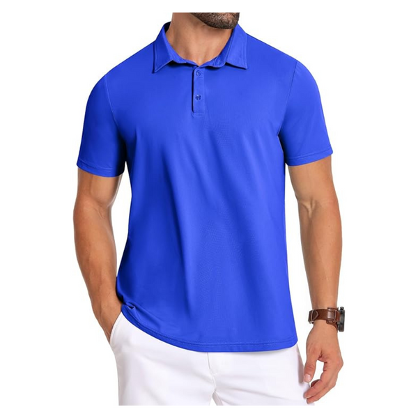 Men's Short Sleeve Casual Golf Performance Athletic Polo Shirts
