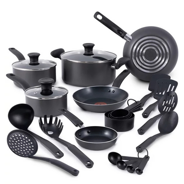 18-Piece T-Fal Initiatives Aluminum Nonstick Cookware Set