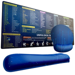 3-Piece Excel Cheat Shortcuts Mouse Sheet Desk Keyboard Pad