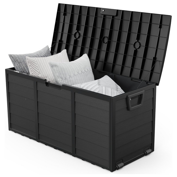 75 Gallon Lockable Plastic Outdoor Storage Box With Lid