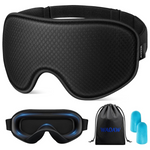 WAOAW Sleep Mask With 3D Eye Cups & Adjustable Strap
