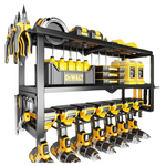 7-Slot 3-Tier Wall Mount Power Tool Organizer