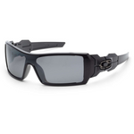 Oakley Oil Rig Men's Black Rectangular Sunglasses