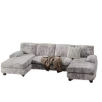 4-Seat Convertible U-Shaped Sectional Sofa