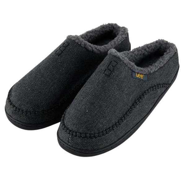 Lee Men's Slip On Sherpa Fur Casual Cozy Slippers
