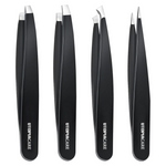 4-Piece Utopia Women's Professional Precision Tweezers Set