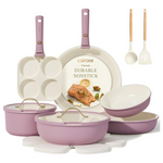 19-Piece Carote Nonstick Cookware Set W/ Removable Handle