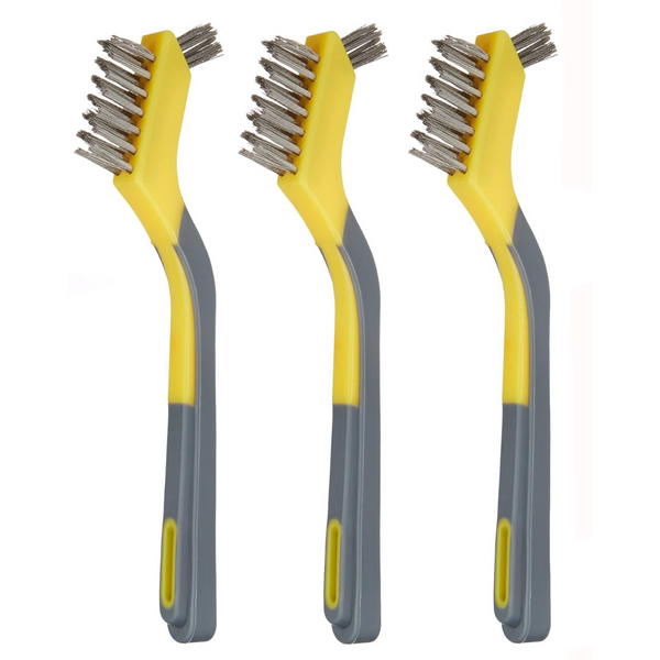 3-Pack Amazon Basics Soft Grip Stainless Steel Mini Brushes