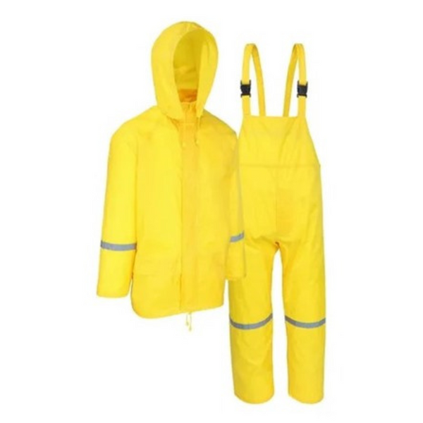 6-Pack Of 3-Piece Safety Works Men's 3XL Yellow Rainsuit
