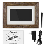 Aluratek 7" Auto Slideshow Feature Distressed Wood Digital Photo Frame
