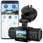 COOAU Front And Inside Dash Cam With Built-in GPS & Night Vision