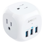 Anker 321 20W Outlet Extender W/ 3 Outlets, 2 USB-A & 1 USB-C Ports