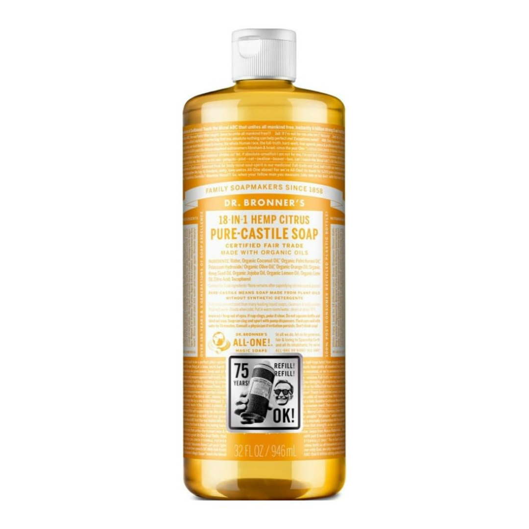 32 oz Dr. Bronners Citrus Liquid Castile Soap
