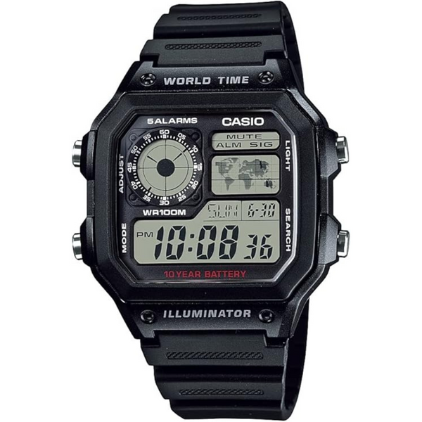 Casio Men's World Time Digital Chronograph Watch