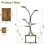 FIRSTNESS 8 Tier Metal Plant Stand Indoor w/Grow Lights
