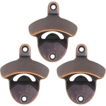 3 Pack Rustic Wall Mounted Bottle Opener