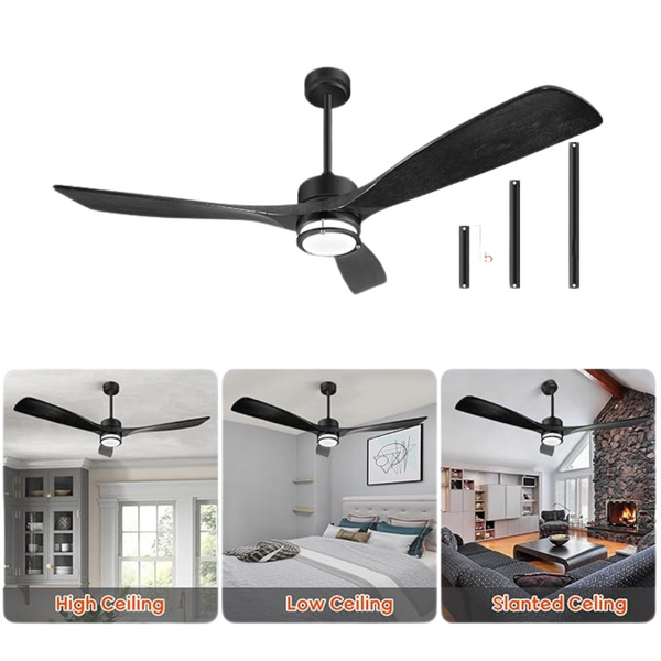 Vallerico 52'' Low Profile Ceiling Fans with Lights