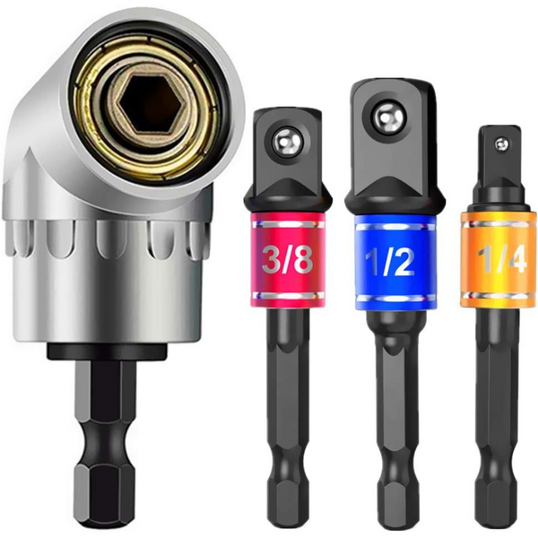 3-Piece Impact Grade Power Hand Tools Driver Sockets Adapter Extension Set