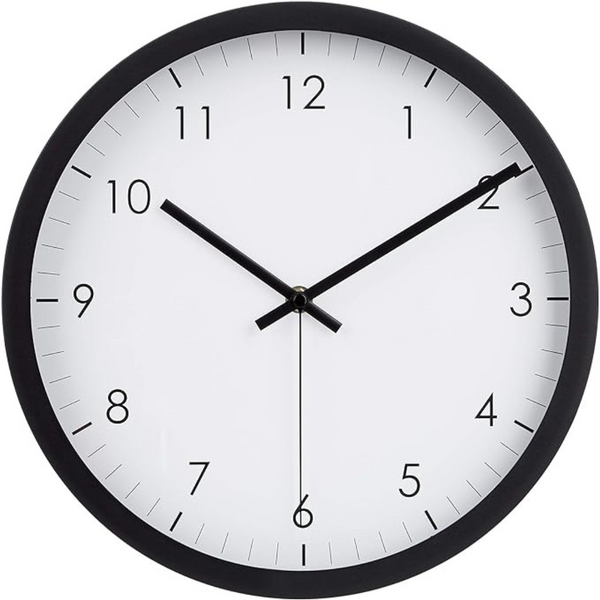 Amazon Basics 12" Battery Operated Round Wall Clock