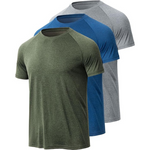 3-Pack Men's Wicking Quick Dry Active Athletic T-Shirts