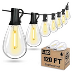 120FT Outdoor String Lights, Edison Bulbs