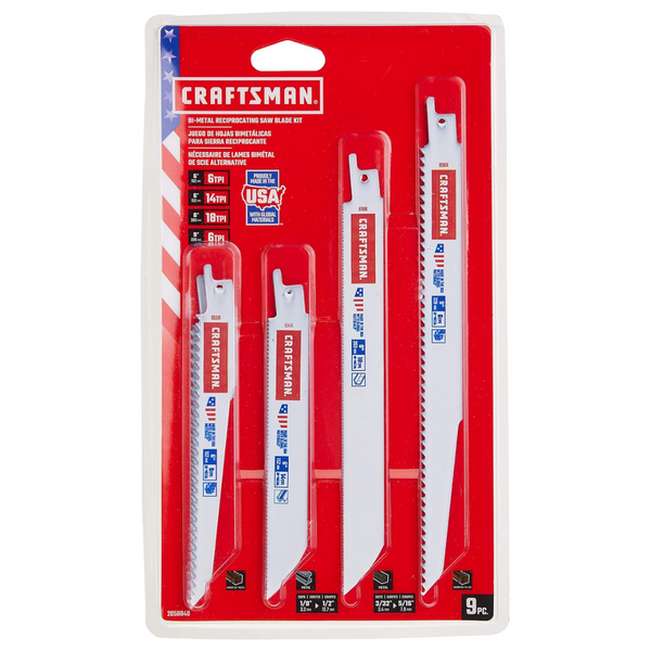 9-Piece Craftsman Reciprocating Saw Blades Kit (2058840)
