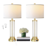 Set Of 2 QiMH Touch Control Table Lamp W/ USB Ports