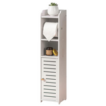 Aojezor Bathroom Storage Cabinet Stand With Toilet Roll Holder